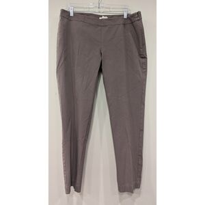 Eileen Fisher Grey Cropped Hem Zip Side Zip Organic Cotton Pants Size Large